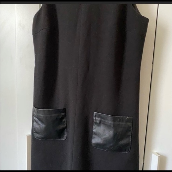 Incity Black Dress with Faux Leather Pockets Size Small/44 - Picture 2 of 9